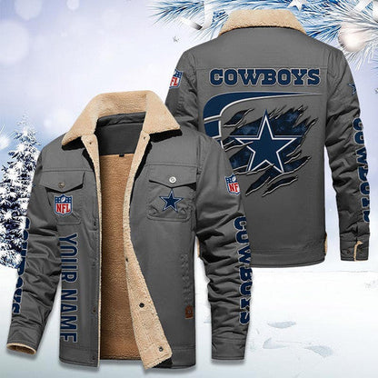 LIMITED EDITION - NEW CUSTOMIZED NFL21 DCB DALLAS COWBOYS FLEECE JACKET