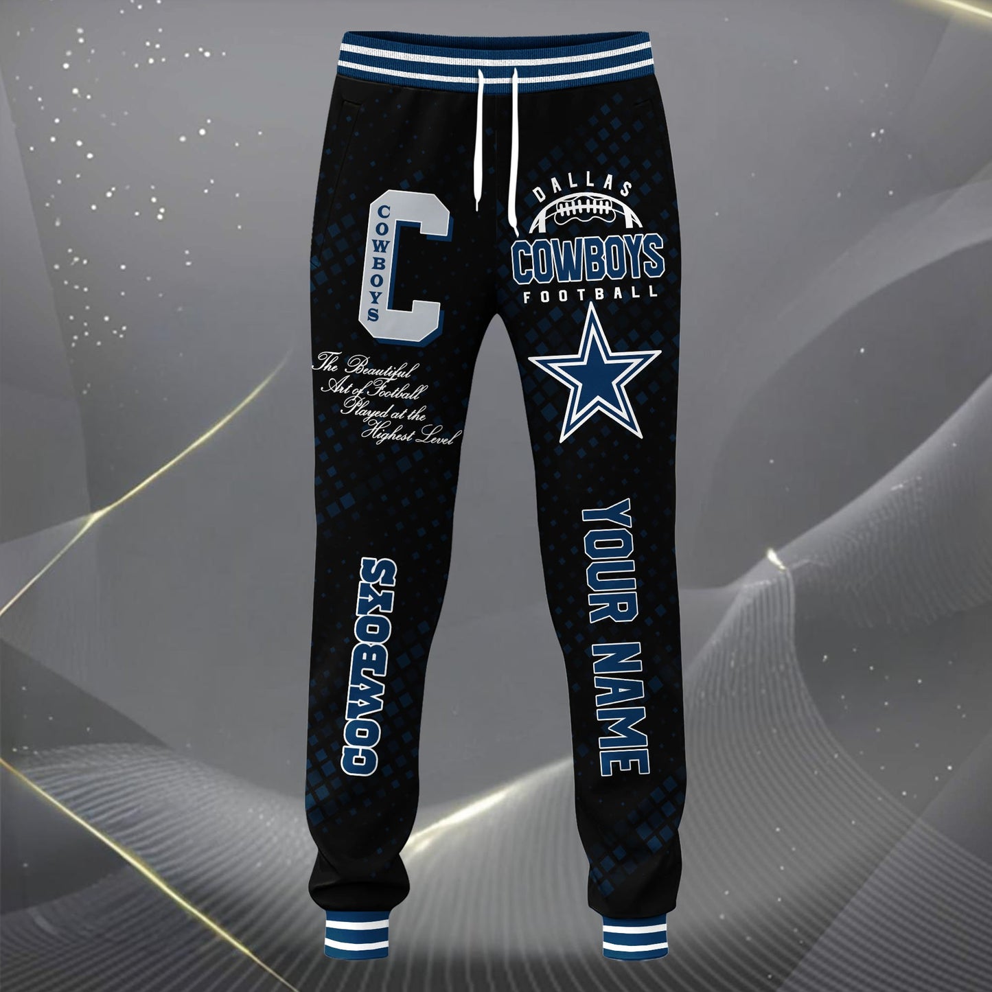 LIMITED EDITION - NEW CUSTOMIZED NFL21 DCB DALLAS COWBOYS SATIN VARSITY JACKET & LONG PANTS