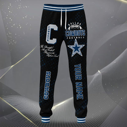 LIMITED EDITION - NEW CUSTOMIZED NFL21 DCB DALLAS COWBOYS SATIN VARSITY JACKET & LONG PANTS