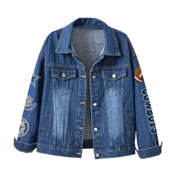 LIMITED EDITION - NEW CUSTOMIZED NFL21 DCB DALLAS COWBOYS DENIM JACKET