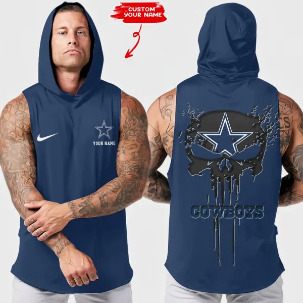 LIMITED EDITION - NEW CUSTOMIZED NFL21 DCB DALLAS COWBOYS HOODED TANK TOP