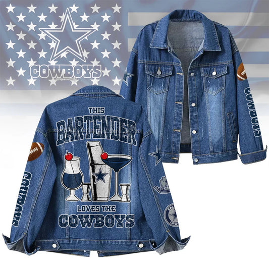 LIMITED EDITION - NEW CUSTOMIZED NFL21 DCB DALLAS COWBOYS DENIM JACKET