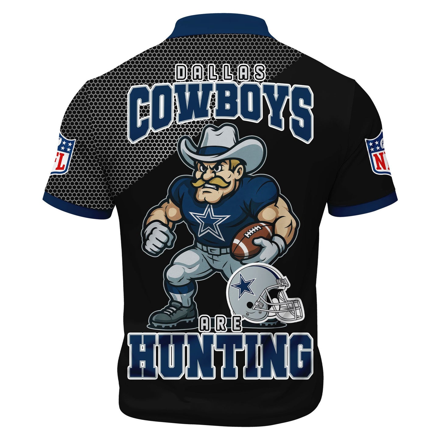 LIMITED EDITION - NEW CUSTOMIZED NFL21 DCB DALLAS COWBOYS HARLEY-DAVIDSON POLO WITH ZIPPER SHIRT