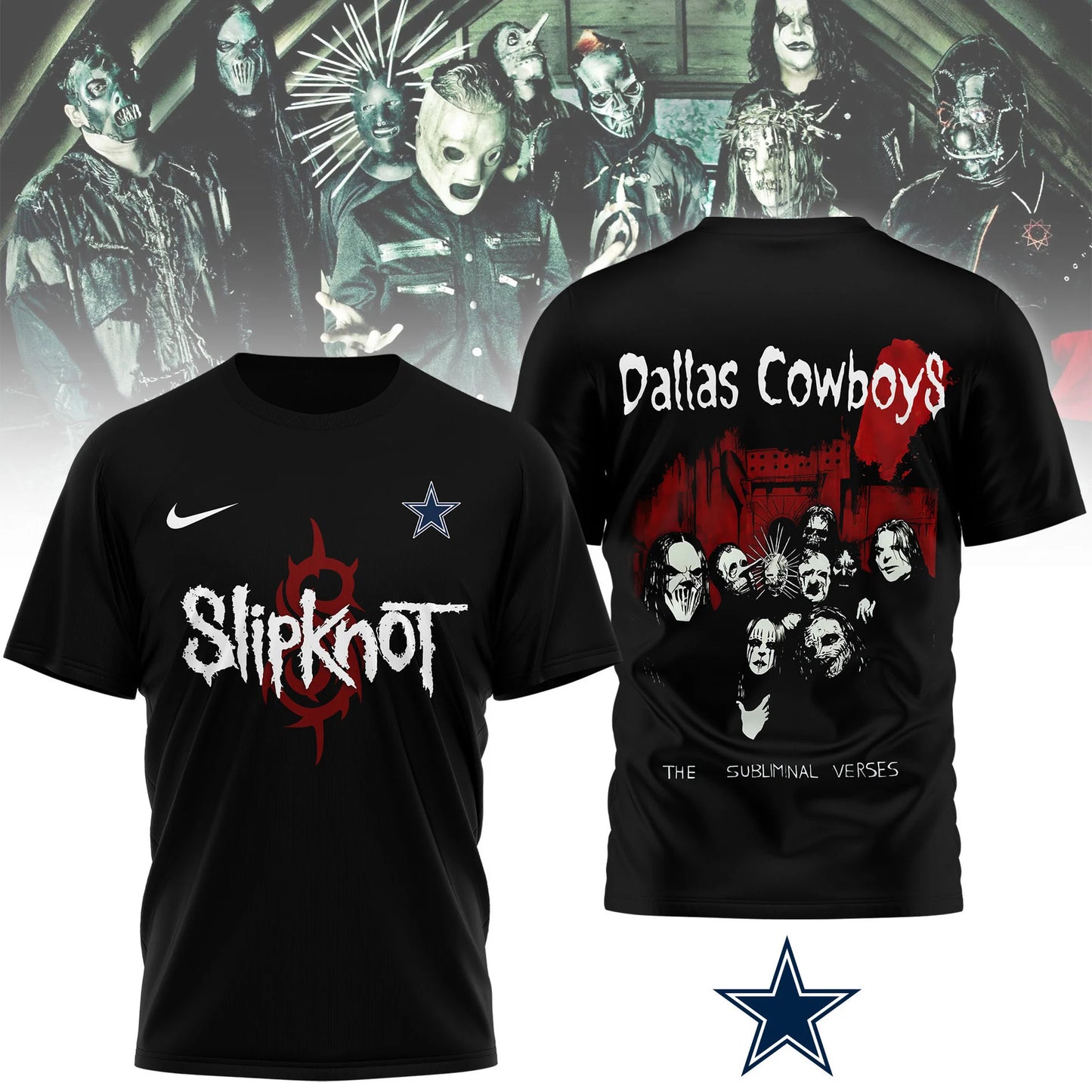 LIMITED EDITION - NEW CUSTOMIZED NFL21 DCB DALLAS COWBOYS SLIPKNOT 3D SHIRT