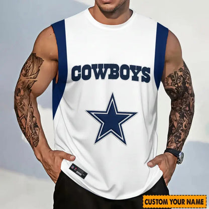 LIMITED EDITION - NEW CUSTOMIZED NFL21 DCB DALLAS COWBOYS TANKTOP & GYM SHIRT