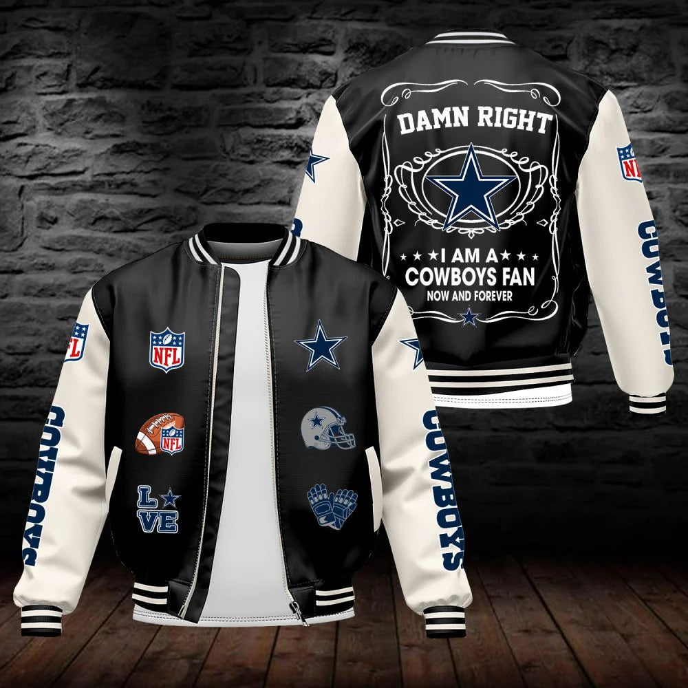 LIMITED EDITION - NEW CUSTOMIZED NFL21 DCB DALLAS COWBOYS LEATHER BOMBER JACKET