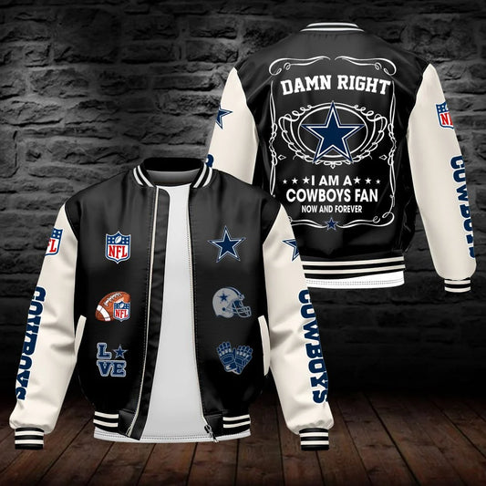 LIMITED EDITION - NEW CUSTOMIZED NFL21 DCB DALLAS COWBOYS LEATHER BOMBER JACKET