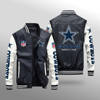 LIMITED EDITION - NEW CUSTOMIZED NFL21 DCB DALLAS COWBOYS LEATHER BOMBER JACKET