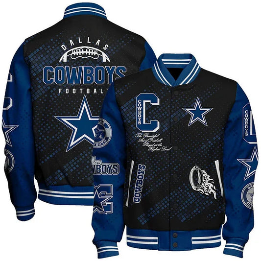 LIMITED EDITION - NEW CUSTOMIZED NFL21 DCB DALLAS COWBOYS SATIN VARSITY JACKET & BASEBALL JACKET