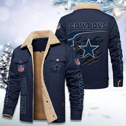 LIMITED EDITION - NEW CUSTOMIZED NFL21 DCB DALLAS COWBOYS FLEECE JACKET
