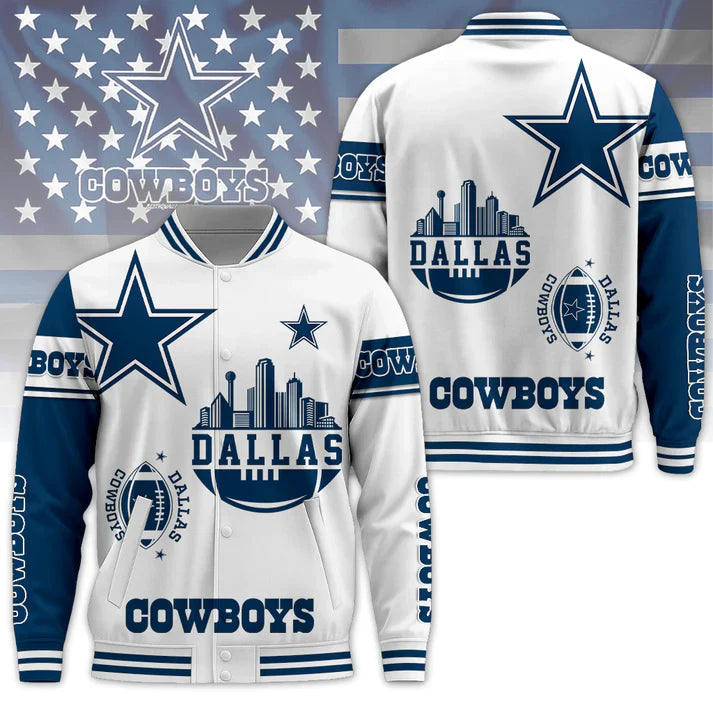 LIMITED EDITION - NEW CUSTOMIZED NFL21 DCB DALLAS COWBOYS BASEBALL JACKET