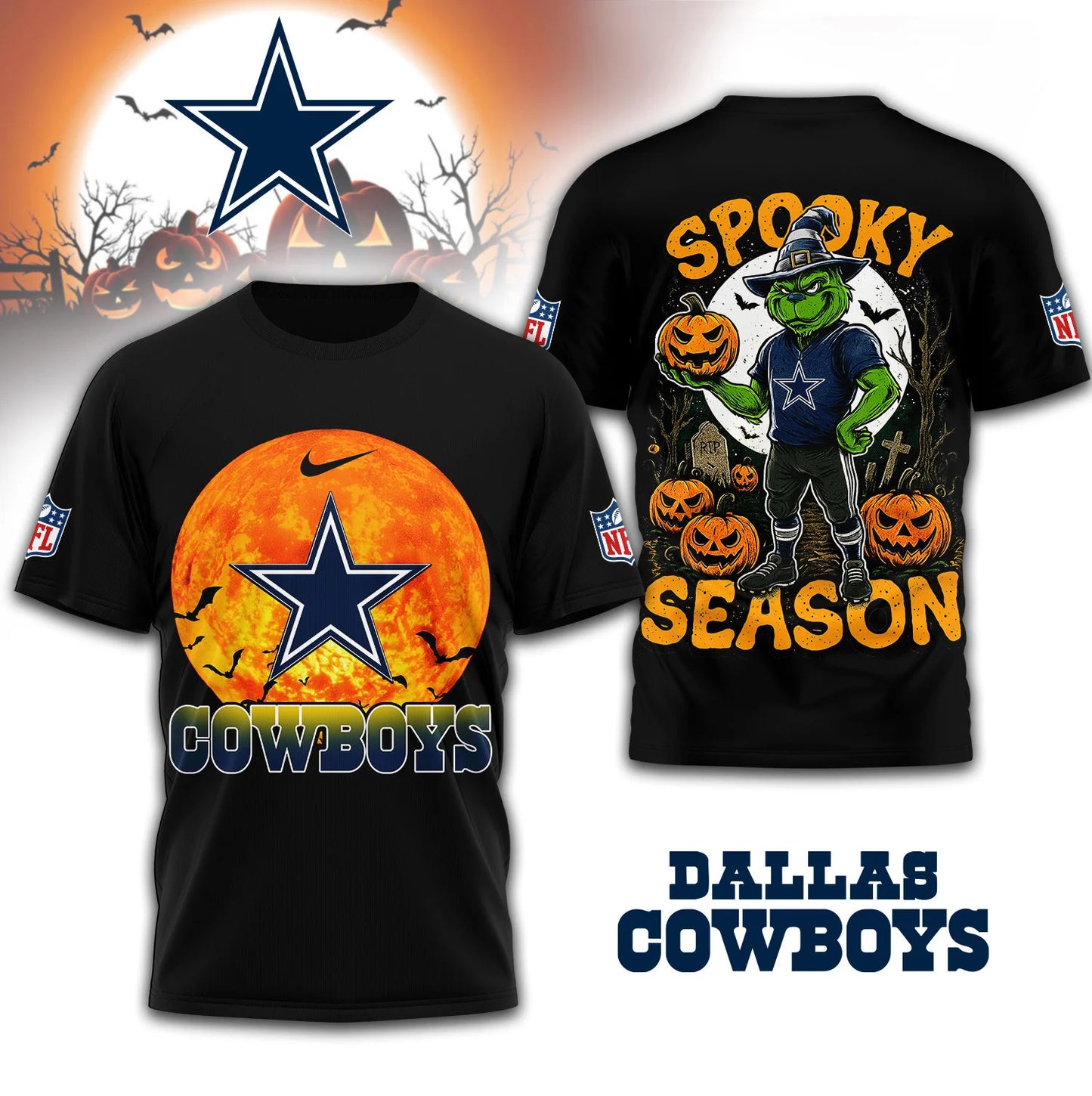 LIMITED EDITION - NEW CUSTOMIZED NFL21 DCB DALLAS COWBOYS x SPOOKY SEASON T-SHIRT, HOODIE, ZIP HOODIE