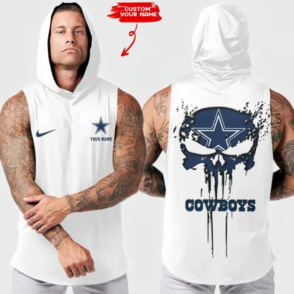 LIMITED EDITION - NEW CUSTOMIZED NFL21 DCB DALLAS COWBOYS HOODED TANK TOP