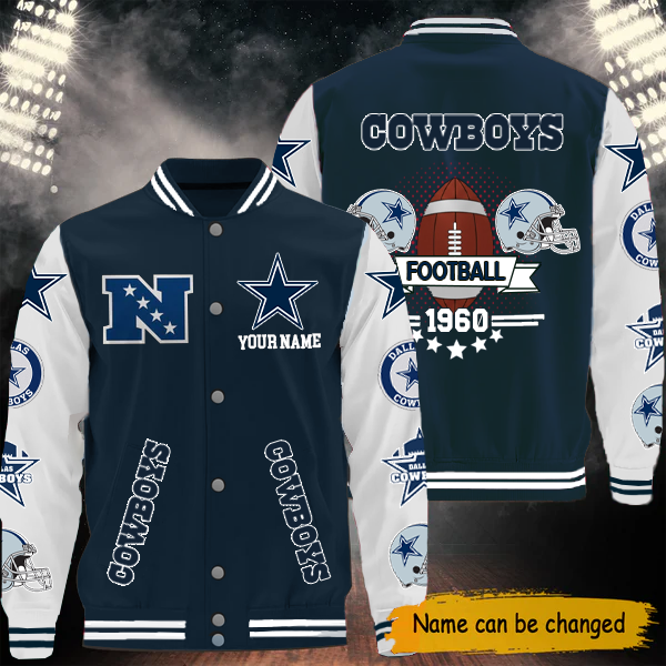 LIMITED EDITION - NEW CUSTOMIZED NFL21 DCB DALLAS COWBOYS BASEBALL JACKET