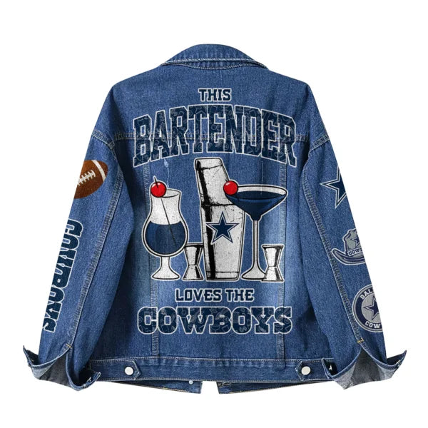 LIMITED EDITION - NEW CUSTOMIZED NFL21 DCB DALLAS COWBOYS DENIM JACKET