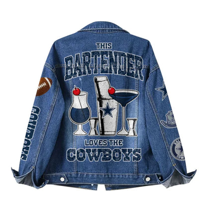 LIMITED EDITION - NEW CUSTOMIZED NFL21 DCB DALLAS COWBOYS DENIM JACKET