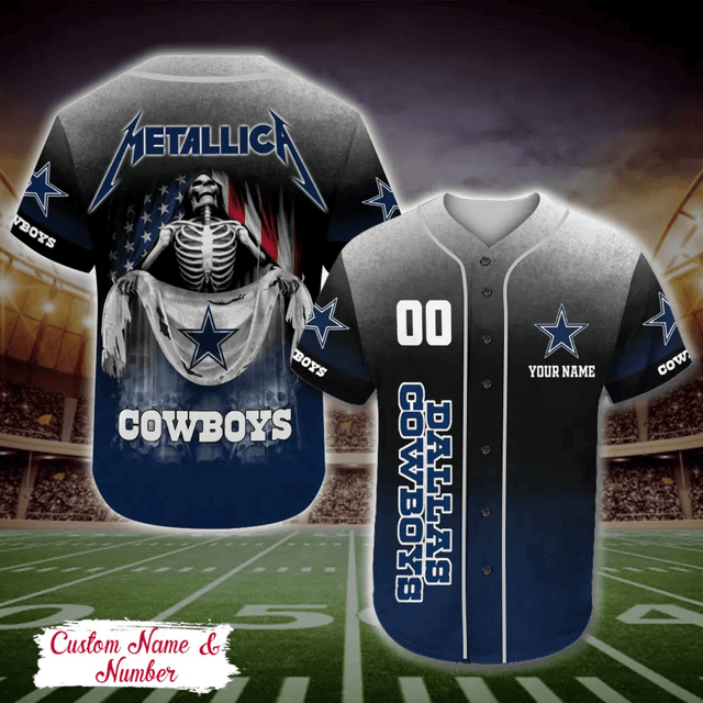 LIMITED EDITION - NEW CUSTOMIZED NFL21 DCB DALLAS COWBOYS BASEBALL JERSEY