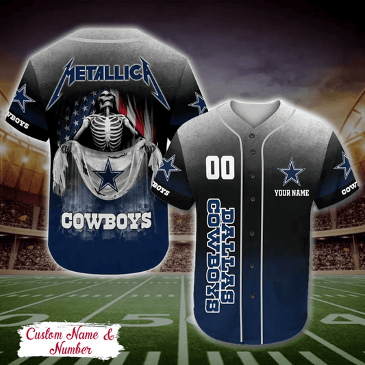 LIMITED EDITION - NEW CUSTOMIZED NFL21 DCB DALLAS COWBOYS BASEBALL JERSEY