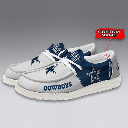 LIMITED EDITION - NEW CUSTOMIZED NFL21 DCB DALLAS COWBOYS LOAFER SHOES