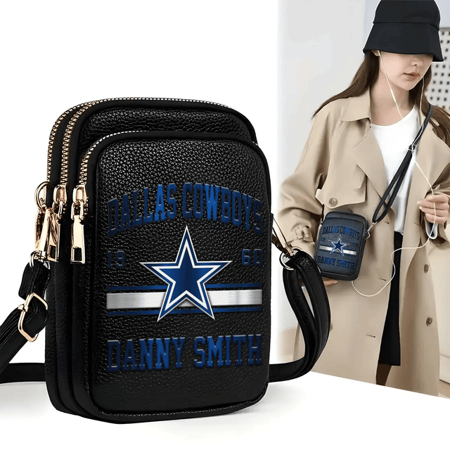 LIMITED EDITION - NEW CUSTOMIZED NFL21 DCB DALLAS COWBOYS LEATHER CROSSBODY BAG