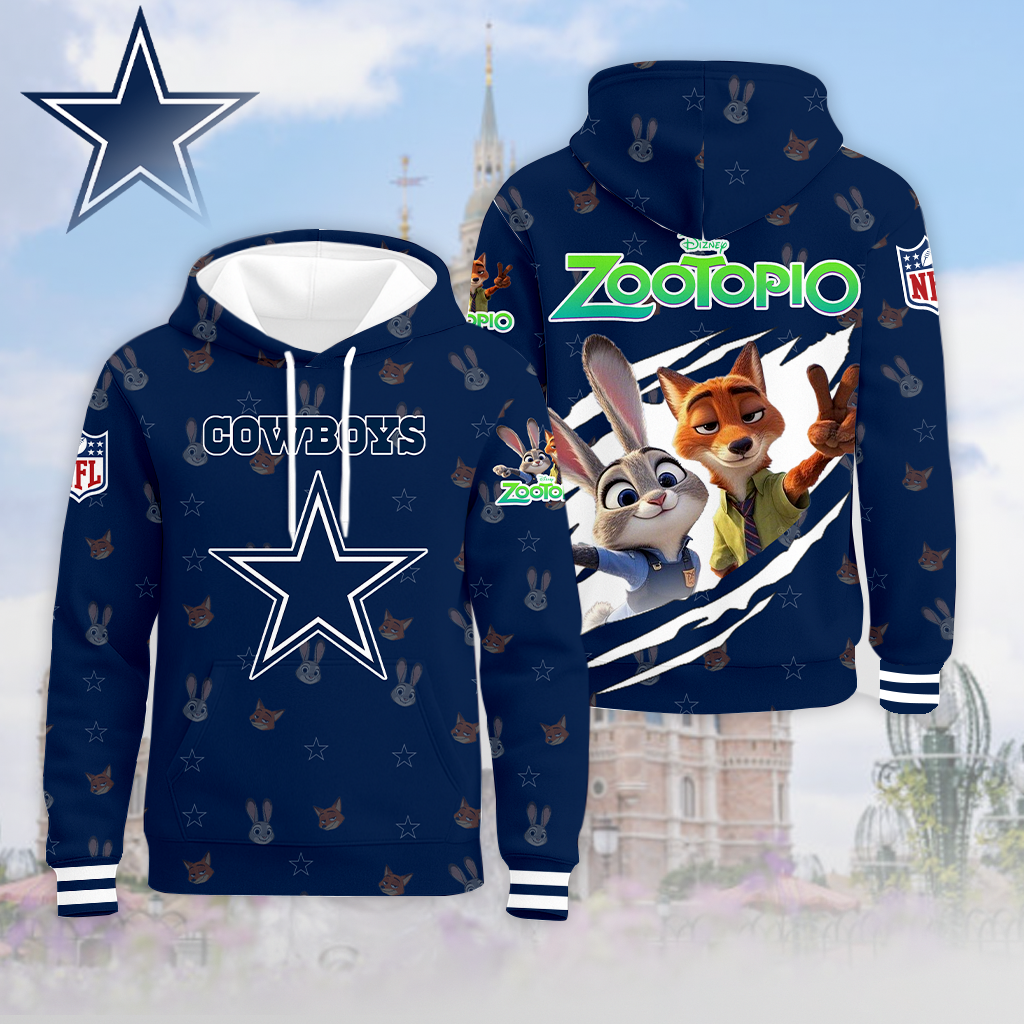 LIMITED EDITION - NEW CUSTOMIZED NFL21 DCB DALLAS COWBOYS & ZOOTOPIA UNISEX T-SHIRT, POLO, HOODIE & JACKETS