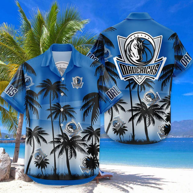 LIMITED EDITION - NEW CUSTOMIZED NBA18 DMA DALLAS MAVERICKS UNISEX HAWAIIAN SHIRT & SHORTS SET
