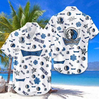 LIMITED EDITION - NEW CUSTOMIZED NBA18 DMA DALLAS MAVERICKS UNISEX HAWAIIAN SHIRT & SHORTS SET