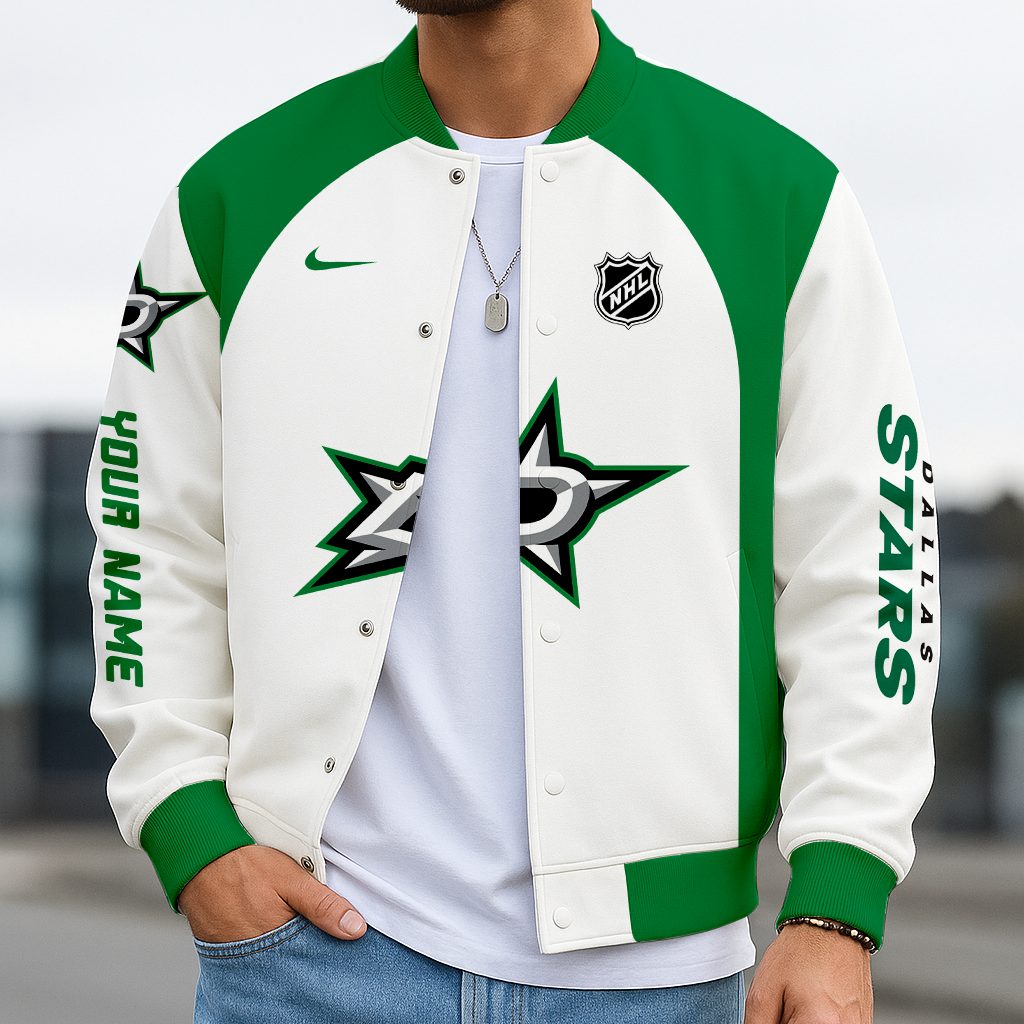 LIMITED EDITION - NEW CUSTOMIZED NHL15 DLS DALLAS STARS SATIN VARSITY JACKET & BASEBALL JACKET