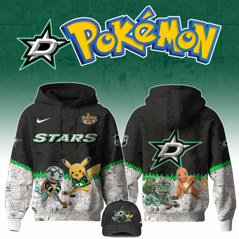 LIMITED EDITION - NEW CUSTOMIZED NHL15 DLS DALLAS STARS X POKÉMON T-SHIRT, SWEATSHIRT, HOODIE & ZIP HOODIE
