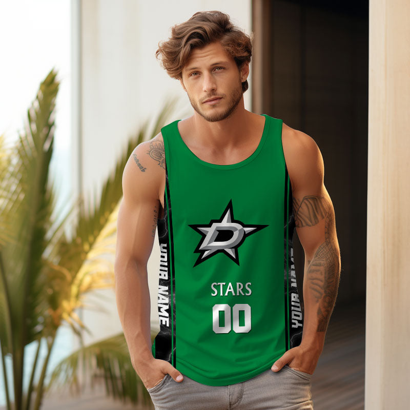 LIMITED EDITION - NEW CUSTOMIZED NHL15 DLS DALLAS STARS UNISEX TANK TOP