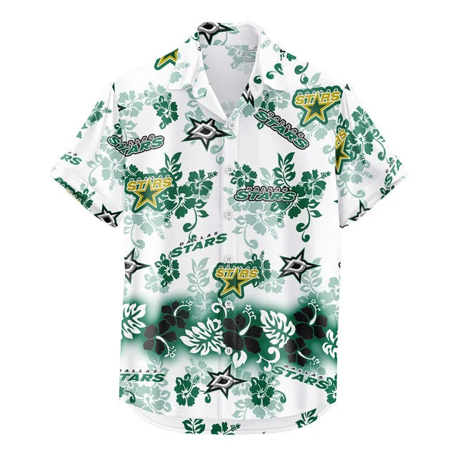LIMITED EDITION - NEW CUSTOMIZED NHL15 DLS DALLAS STARS UNISEX HAWAIIAN SHIRT & SHORTS SET