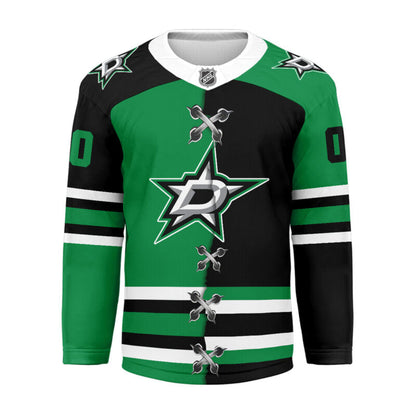 [SUPER SALE] NEW CUSTOMIZED NHL15 DLS DALLAS STARS UNISEX HOCKEY JERSEY