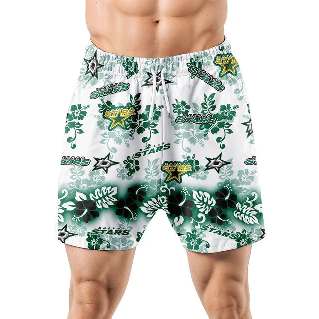 LIMITED EDITION - NEW CUSTOMIZED NHL15 DLS DALLAS STARS UNISEX HAWAIIAN SHIRT & SHORTS SET