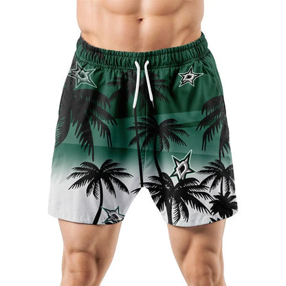 LIMITED EDITION - NEW CUSTOMIZED NHL15 DLS DALLAS STARS UNISEX HAWAIIAN SHIRT & SHORTS SET