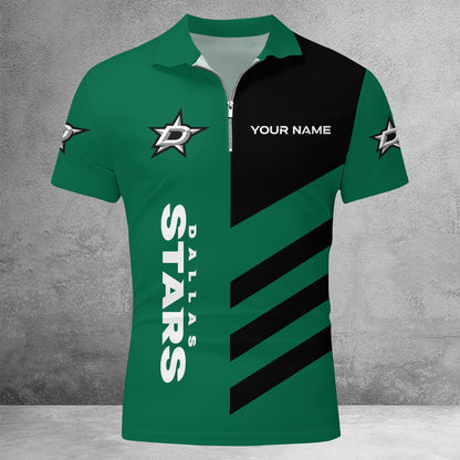 LIMITED EDITION - NEW CUSTOMIZED NHL15 DLS DALLAS STARS ZIP POLO SHIRT