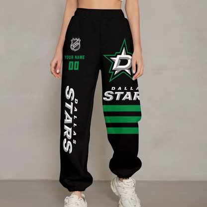 LIMITED EDITION - NEW CUSTOMIZED NHL15 DLS DALLAS STARS UNISEX LONG PANTS