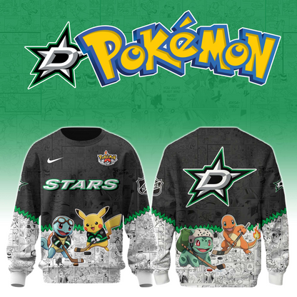 LIMITED EDITION - NEW CUSTOMIZED NHL15 DLS DALLAS STARS X POKÉMON T-SHIRT, SWEATSHIRT, HOODIE & ZIP HOODIE