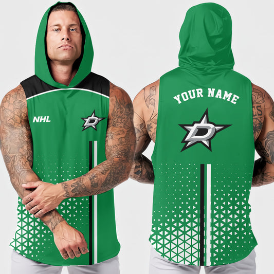 LIMITED EDITION - NEW CUSTOMIZED NHL15 DLS DALLAS STARS HOODED TANK TOP