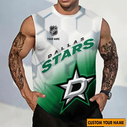 LIMITED EDITION - NEW CUSTOMIZED NHL15 DLS DALLAS STARS TANK TOP & GYM SHIRT