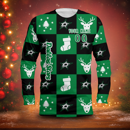 LIMITED EDITION - NEW CUSTOMIZED NHL15 DLS DALLAS STARS LONG SLEEVED T-SHIRT