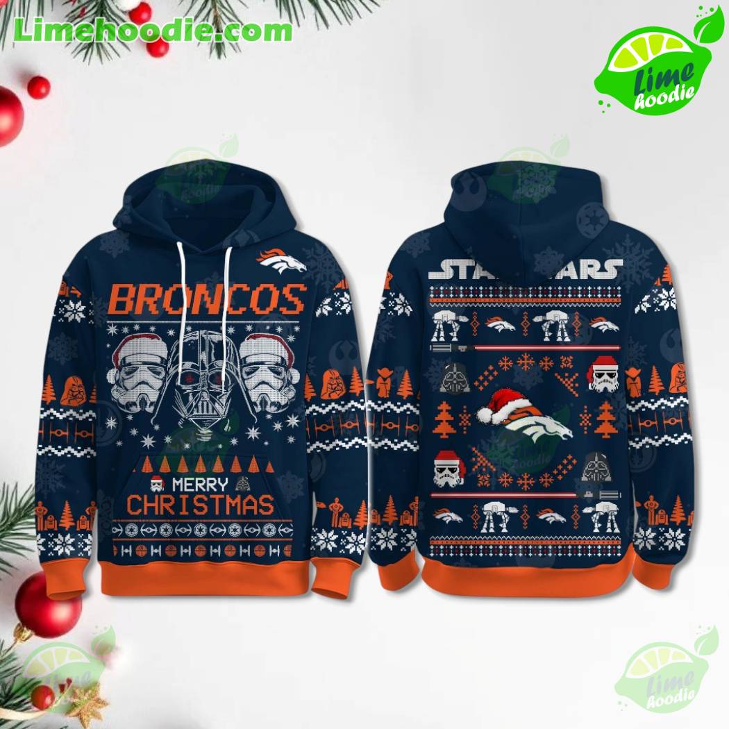 LIMITED EDITION - NEW CUSTOMIZED NFL13 DVB DENVER BRONCOS MERRY CHRISTMAS HOODIE, ZIP HOODIE, SWEATSHIRT