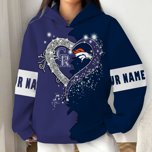 LIMITED EDITION - NEW CUSTOMIZED NFL13 DVB DENVER BRONCOS x MLB30 COR COLORADO ROCKIES UNISEX T-SHIRT, POLO, HOODIE & JACKETS