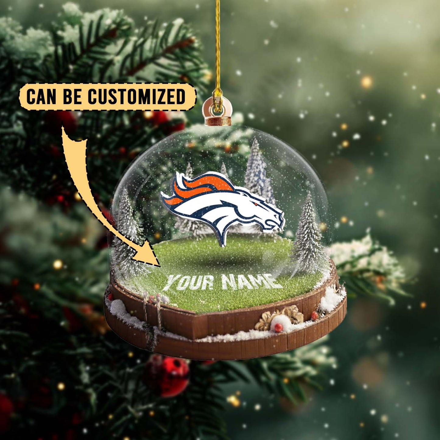 LIMITED EDITION - NEW CUSTOMIZED NFL13 DVB DENVER BRONCOS ACRYLIC ORNAMENT