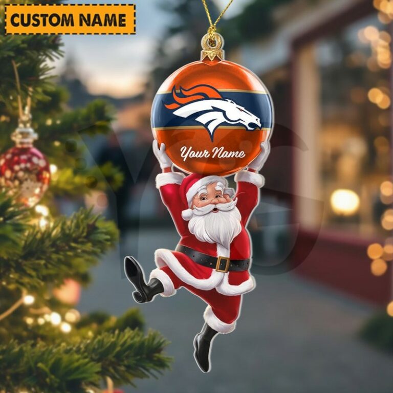 LIMITED EDITION - NEW CUSTOMIZED NFL13 DVB DENVER BRONCOS CHRISTMAS ACRYLIC ORNAMENT