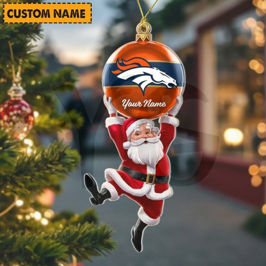 LIMITED EDITION - NEW CUSTOMIZED NFL13 DVB DENVER BRONCOS CHRISTMAS ACRYLIC ORNAMENT