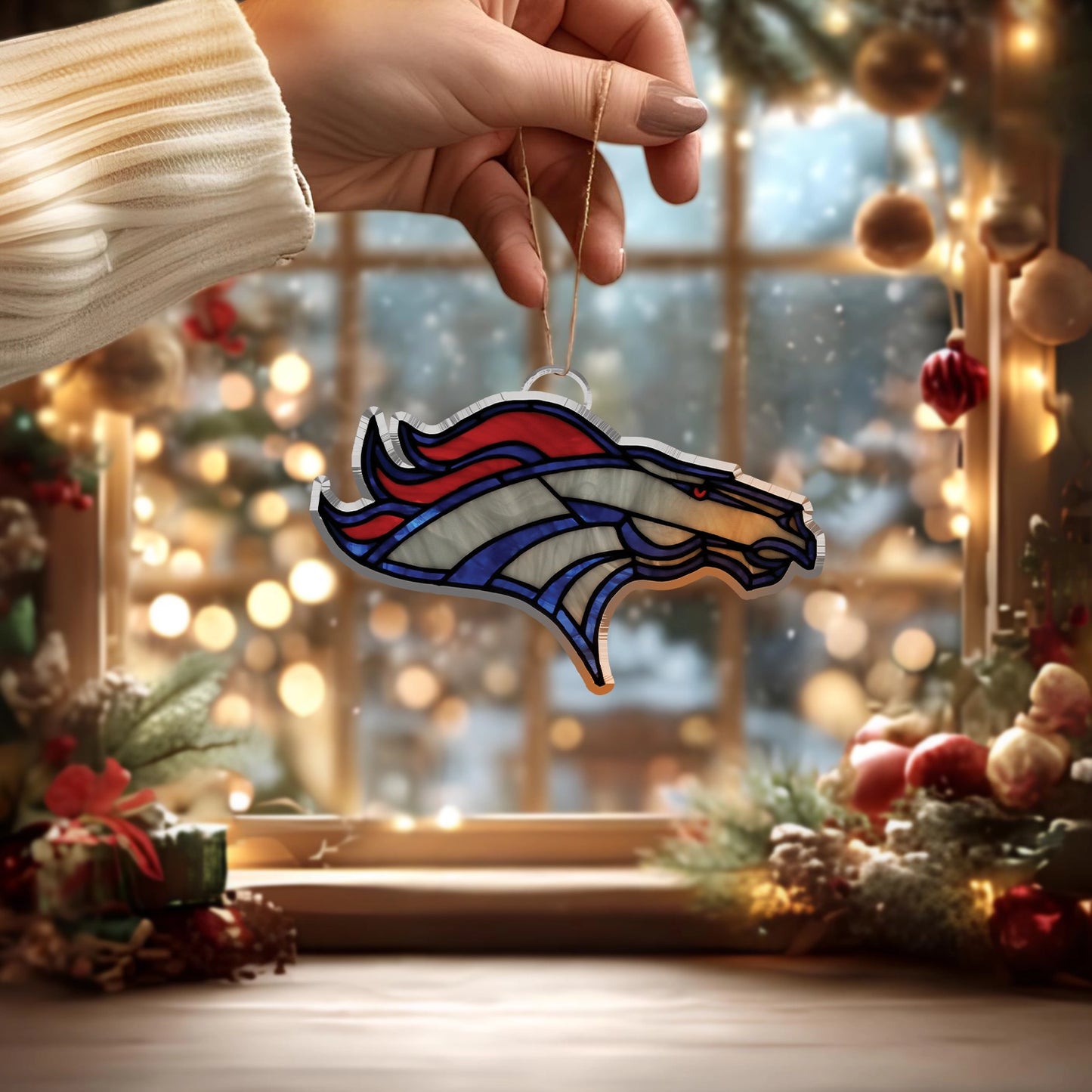 LIMITED EDITION - NEW CUSTOMIZED NFL13 DVB DENVER BRONCOS ACRYLIC ORNAMENT