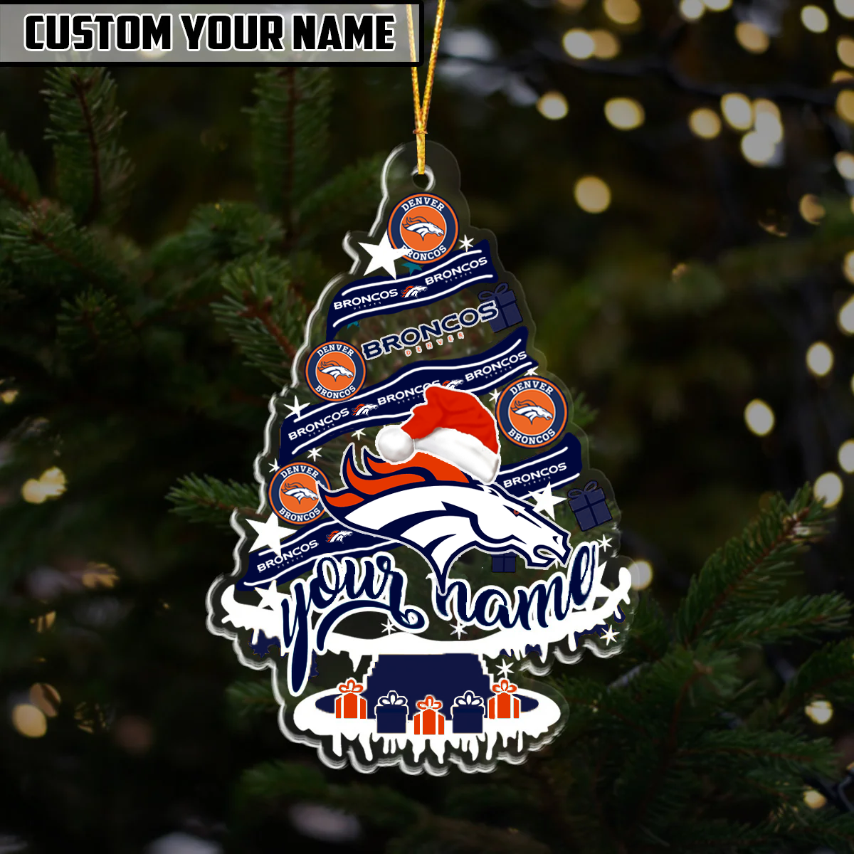 LIMITED EDITION - NEW CUSTOMIZED NFL13 DVB DENVER BRONCOS ORNAMENT