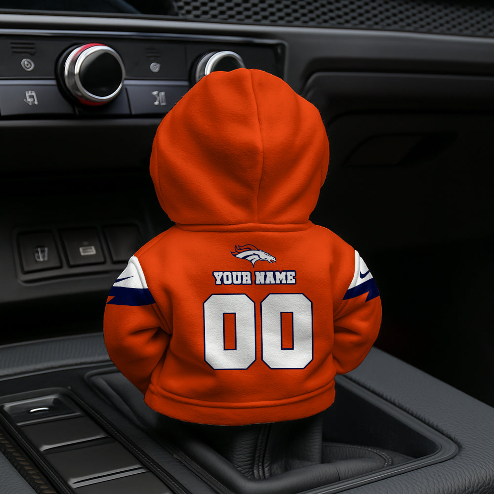 LIMITED EDITION - NEW CUSTOMIZED NFL13 DVB DENVER BRONCOS AUTOMOTIVE HOODIE SHIFT KNOB COVER
