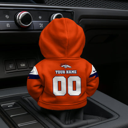 LIMITED EDITION - NEW CUSTOMIZED NFL13 DVB DENVER BRONCOS AUTOMOTIVE HOODIE SHIFT KNOB COVER