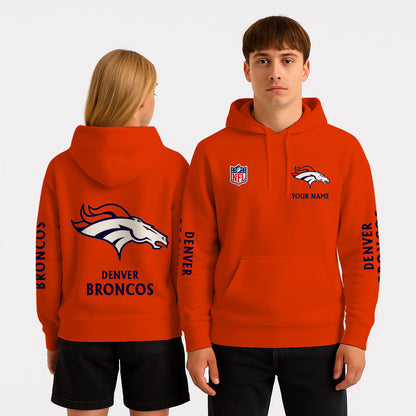 LIMITED EDITION - NEW CUSTOMIZED NFL13 DVB DENVER BRONCOS UNISEX HOODIE